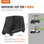2+2 passager golfvognscover, 600D polyester fuldcover, velegnet