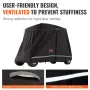 VEVOR 2+2 Passenger Golf Cart Cover, 600D Polyester Full Cover, Suitable for 2+2 Seats Golf Carts, Waterproof, Sunproof, and Dus