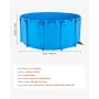 Canvas Fish Pond, 1320 Gal Capacity Above Ground Fish Pond, Foldable PVC Koi Tank, Round Goldfish Tank with Stable Frame and Dra