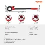 Ratchet Pipe Threader Kit, 1/2" NPT, 3/4" NPT, 1" NPT Manual Ratcheting Pipe Threader, Portable Pipe Threading Tool Set with 3PC