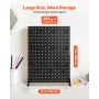 Pegboard Display Stand, 43 x 33 cm Tabletop Pegboard Display Stand with 15 Hooks, Thickened Cold-Rolled Steel Peg Board Panel fo