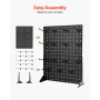 VEVOR Pegboard Display Stand, 43 x 33 cm Tabletop Pegboard Display Stand with 15 Hooks, Thickened Cold-Rolled Steel Peg Board Pa