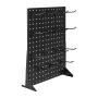 Pegboard Display Stand, 43 x 33 cm Tabletop Pegboard Display Stand with 15 Hooks, Thickened Cold-Rolled Steel Peg Board Panel fo