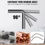 Pipe Tube Bender, 6.4mm-22.2mm Ratcheting Tubing Benders, 90° Forward/Reverse Pipes Bending Tools with 7 Dies for HVAC Air Condi
