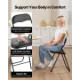 6 Pack Folding Chairs, Foldable Leather Chairs with Heavy Duty Metal Frame & Padded Cushion, Portable Folding Card Table Chairs,