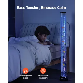 Bubble Tube Lamp 16 Color 120 cm Sensory Aquarium Lamp for Relief Calming