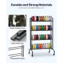 VEVOR 3D Printer Filament Opbevaringsstativ, 4 Etagers Heavy Duty Opbevaringshylde, Rullende Filament Spoleholdere Stativ med