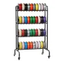 VEVOR 3D Printer Filament Storage Rack, 4 Tier Heavy Duty Storage Shelf, Rolling Filament Spool Holders Racks with Wheels, Filam