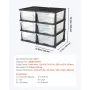 Plast Opbevaringsskuffer, 2 Pack Storage Organizer Skuffe, 6