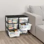 Plast Opbevaringsskuffer, 2 Pack Storage Organizer Skuffe, 6