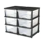 Plast Opbevaringsskuffer, 2 Pack Storage Organizer Skuffe, 6