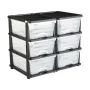 Plastic Storage Drawers, 2 Pack Storage Organizer Drawer, 6 Drawers Closet Organization and Storage Dividers, Dresser Organizer 