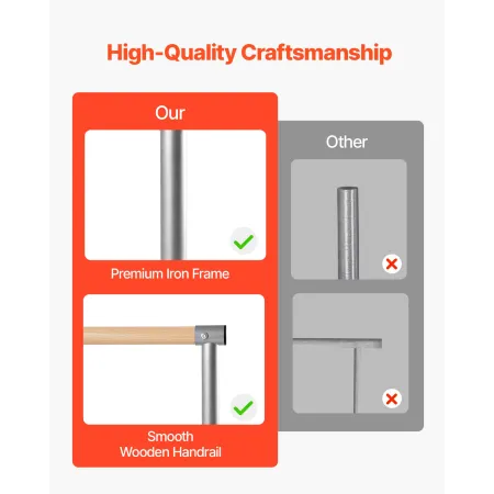 VEVOR Ballet Barre, Barre Bar for Home, Freestanding Portable Ballet Stretching Dance Bars, Height Adjustable Anti-Wobble Fitnes