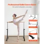 VEVOR Ballet Barre, Barre Bar for Home, Freestanding Portable Ballet Stretching Dance Bars, Height Adjustable Anti-Wobble Fitnes