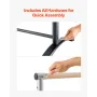 Ballet Barre, Barre Bar for Home, Freestanding Portable Ballet Stretching Dance Bars, Height Adjustable Anti-Wobble Fitness Gym 