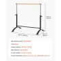 VEVOR Ballet Barre, Barre Barre til hjemmet, Fritstående Portable Ballet Stretching Dance Barre, Højdejusterbare Anti-Wobble