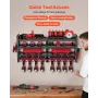 VEVOR Power Tool Organizer Vægmontering, 4-lags opbevaringsstativ med 8 boreholdere, værktøjsholder og opbevaringsstativ med