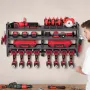 VEVOR Power Tool Organizer Vægmontering, 4-lags opbevaringsstativ med 8 boreholdere, værktøjsholder og opbevaringsstativ med