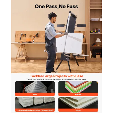 VEVOR Hot Wire Foam Cutter, 200W Freestanding Styrofoam Cutter with 6PCS Nickel-Chromium Heating Wires, Professional Electric Cu