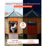 Automatic Chicken Coop Door, Battery Powered Chicken Coop Door with Timer & Manual Setting, Anti-Pinch Security, Durable Aluminu