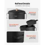 Ash Bucket, 4 PCS with Lid, Shovel, Broom and Gloves, Metal Fireplace Charcoal Bucket and Ash Can, 15L Large Capacity for Firepl