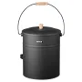 VEVOR Ash Bucket, 4 PCS with Lid, Shovel, Broom and Gloves, Metal Fireplace Charcoal Bucket and Ash Can, 15L Large Capacity for 