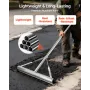 VEVOR Landskabsrive, 1510 mm Håndtag 508 mm Bredt Hoved, Large Heavy Duty Aluminium Landskabsplejeniveau, Asfaltriveværktøj til