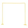 VEVOR Arch Backdrop Stand, 2.4 x 2.4 m, Stable Structure, Easy Assembly, Square Gold Metal Arch Backdrop Stand for Wedding, Birt