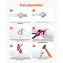Steel Banding Strapping Kit, Heavy Duty Banding Sealer Tool with 60 m Binding Straps, 200 Metal Clasps, Manual Pallet Packaging 