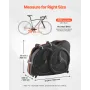 VEVOR Bike Travel Case, Bicycle Travel Bag with EVA Hard Shell, Quick-Release Buckle, Dual Zipper, TSA Lock and Wheels, Black Bi