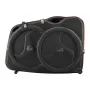 Bike Travel Case, Bicycle Travel Bag with EVA Hard Shell, Quick-Release Buckle, Dual Zipper, TSA Lock and Wheels, Black Bicycle 