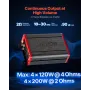 VEVOR Car Audio Amplifier, 4-Channel Bridgeable Car Amplifier, Multichannel Class D Stereo Amp, Max. 4 x 120W at 4 Ohms / 4 x 20