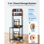 VEVOR 3D Printer Filament Storage Rack, 4-Tier 3D Printer Stand with Filament Storage, Spools Holder Racks Cart with Wheels, Fil