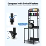 3D Printer Filament Storage Rack, 4-Tier 3D Printer Stand with Filament Storage, Spools Holder Racks Cart with Wheels, Filaments