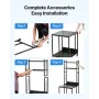 3D Printer Filament Storage Rack, 4-Tier 3D Printer Stand with Filament Storage, Spools Holder Racks Cart with Wheels, Filaments