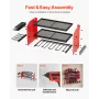Power Tool Organizer Wall Mount, 3-Layer Storage Rack with 4 Drill Holders, Tools Holder and Storage Rack with Side Pegboards, G