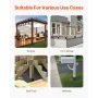 4x4 Post Base 10 Pcs, Inner Size 3.6x3.6 inch / 91.44x91.44 mm Post Brackets, Heavy Duty Carbon Steel Decking Posts, Wood Posts 