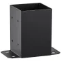VEVOR 4x4 Post Base 10 Pcs, Inner Size 3.6x3.6 inch / 91.44x91.44 mm Post Brackets, Heavy Duty Carbon Steel Decking Posts, Wood 