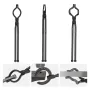 VEVOR Blacksmith Tongs, 45.7 cm 3 PCS, V-Bit Bolt Tongs, Wolf Jaw Tongs and Z V-Bit Tongs, Carbon Steel Forge Tongs with A3 Stee