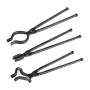 VEVOR Blacksmith Tongs, 45.7 cm 3 PCS, V-Bit Bolt Tongs, Wolf Jaw Tongs and Z V-Bit Tongs, Carbon Steel Forge Tongs with A3 Stee