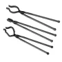 VEVOR Blacksmith Tongs, 45.7 cm 3 PCS, V-Bit Bolt Tongs, Wolf Jaw Tongs and Z V-Bit Tongs, Carbon Steel Forge Tongs with A3 Stee