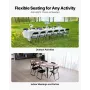 4 Pack Folding Chairs, Foldable Leather Chairs with Heavy Duty Metal Frame & Padded Cushion, Portable Folding Card Table Chairs,