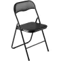 4 Pack Folding Chairs, Foldable Leather Chairs with Heavy Duty Metal Frame & Padded Cushion, Portable Folding Card Table Chairs,