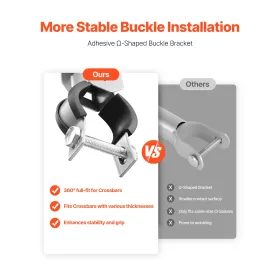 VEVOR Pigtrådsarm, 10 pakker 14,8 i hegnspælsforlænger til 1,3" til 1,5" kædeledshegn, U-beslagdesign, galvaniseret stål