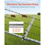 Barbed Wire Arm, 10 Packs 14.8 in Fence Post Extender for 1.3" to 1.5" Chain Link Fences, U Bracket Design, Galvanized Steel Fen