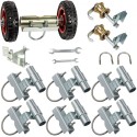 Kæde link rullende port kit galvaniseret stål rullende hegn 6 universal sporbeslag kæde link rullende gate hardware kit 2