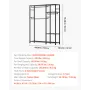 Clothing Garment Rack, Heavy Duty Clothes Rack, 6 Adjustable Tiers Clothes Racks with Steel Frame, 363 kg Load Capacity Closet W