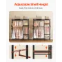 Clothing Garment Rack, Heavy Duty Clothes Rack, 6 Adjustable Tiers Clothes Racks with Steel Frame, 363 kg Load Capacity Closet W