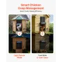 VEVOR Automatic Chicken Coop Door, DC & Battery Powered Chicken Door with LCD Display, Light Sensor, Timer & Manual Setting, Ant
