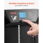 Automatic Chicken Coop Door, DC & Battery Powered Chicken Door with LCD Display, Light Sensor, Timer & Manual Setting, Anti-Pinc